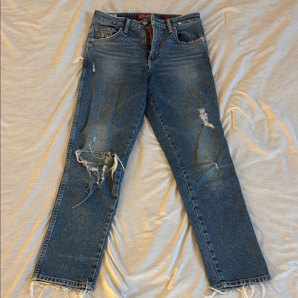 Lucky Brand Distressed Mom Jeans